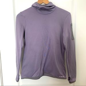 Merrell Long Sleeve Purple Hooded Under Shirt Top